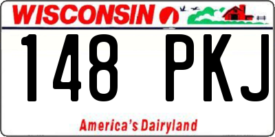 WI license plate 148PKJ