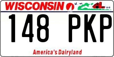 WI license plate 148PKP