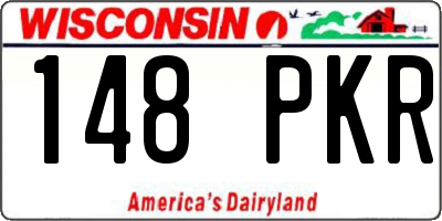 WI license plate 148PKR