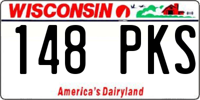 WI license plate 148PKS