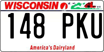 WI license plate 148PKU