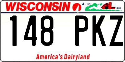 WI license plate 148PKZ