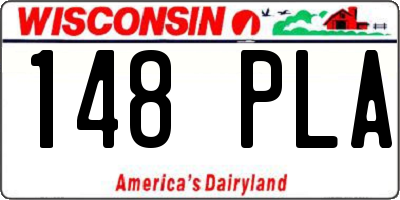 WI license plate 148PLA