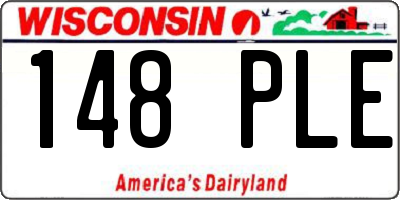 WI license plate 148PLE