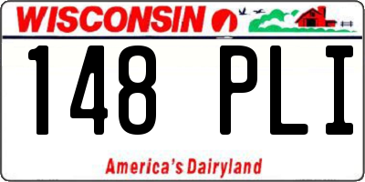WI license plate 148PLI