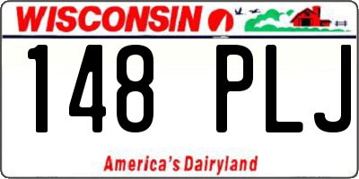 WI license plate 148PLJ