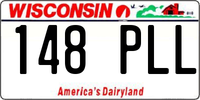 WI license plate 148PLL