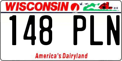 WI license plate 148PLN