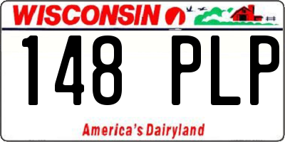 WI license plate 148PLP