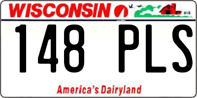 WI license plate 148PLS