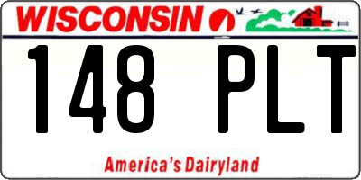WI license plate 148PLT