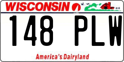 WI license plate 148PLW