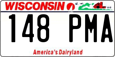 WI license plate 148PMA
