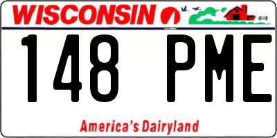 WI license plate 148PME