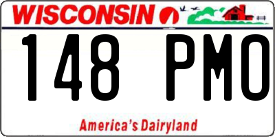 WI license plate 148PMO