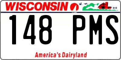 WI license plate 148PMS