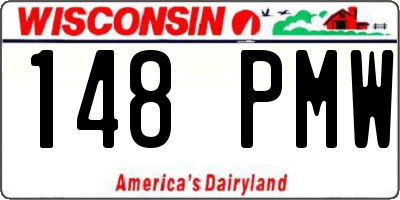 WI license plate 148PMW