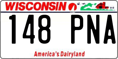 WI license plate 148PNA