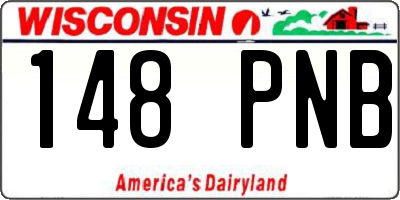 WI license plate 148PNB