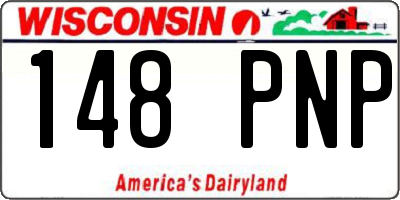 WI license plate 148PNP