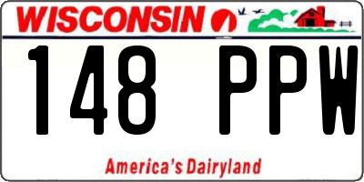 WI license plate 148PPW