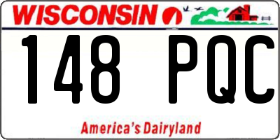 WI license plate 148PQC