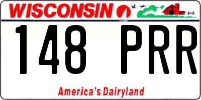 WI license plate 148PRR