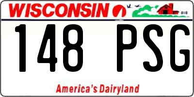 WI license plate 148PSG