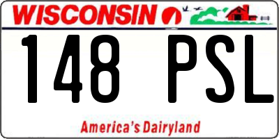 WI license plate 148PSL
