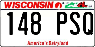 WI license plate 148PSQ