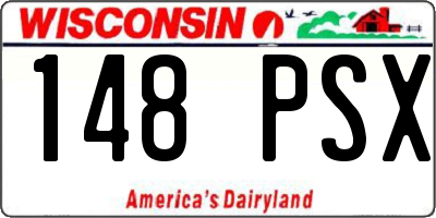 WI license plate 148PSX