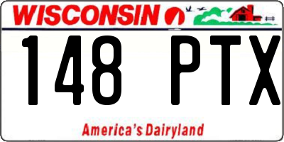WI license plate 148PTX