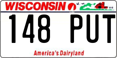 WI license plate 148PUT