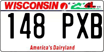 WI license plate 148PXB