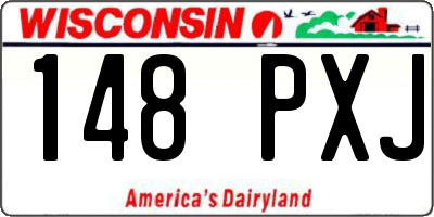 WI license plate 148PXJ