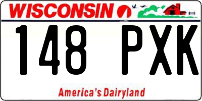 WI license plate 148PXK