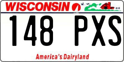 WI license plate 148PXS
