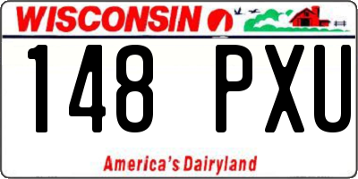 WI license plate 148PXU