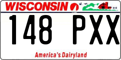 WI license plate 148PXX