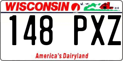 WI license plate 148PXZ