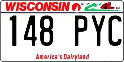 WI license plate 148PYC