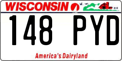 WI license plate 148PYD