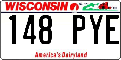 WI license plate 148PYE