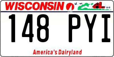 WI license plate 148PYI