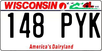 WI license plate 148PYK