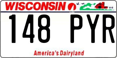 WI license plate 148PYR