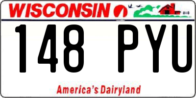 WI license plate 148PYU