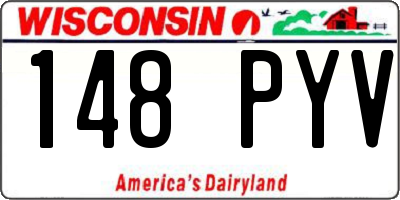 WI license plate 148PYV