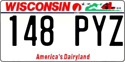 WI license plate 148PYZ