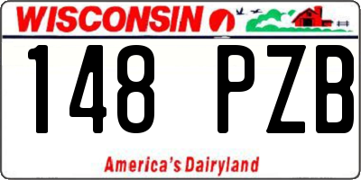 WI license plate 148PZB